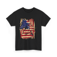 Patriotic Horse American Flag Horse T-Shirt - Black