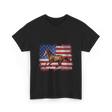 Patriotic Horse American Flag Horse T-Shirt - Black