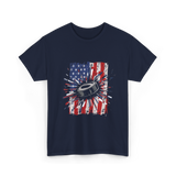 Patriotic Ice Hockey USA Puck T-Shirt - Navy