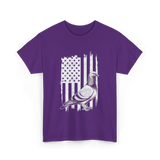 Patriotic Pigeon Design Pigeon Lovers T-Shirt - Purple