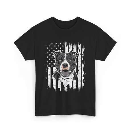 Patriotic Pitbull Dog Lover T-Shirt - Black