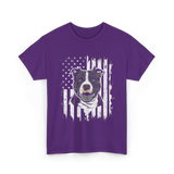 Patriotic Pitbull Dog Lover T-Shirt - Purple