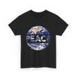 Peace Earth Humanity Message T-Shirt - Black