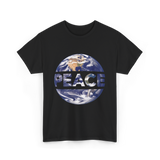 Peace Earth Humanity Message T-Shirt - Black