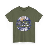 Peace Earth Humanity Message T-Shirt - Military Green