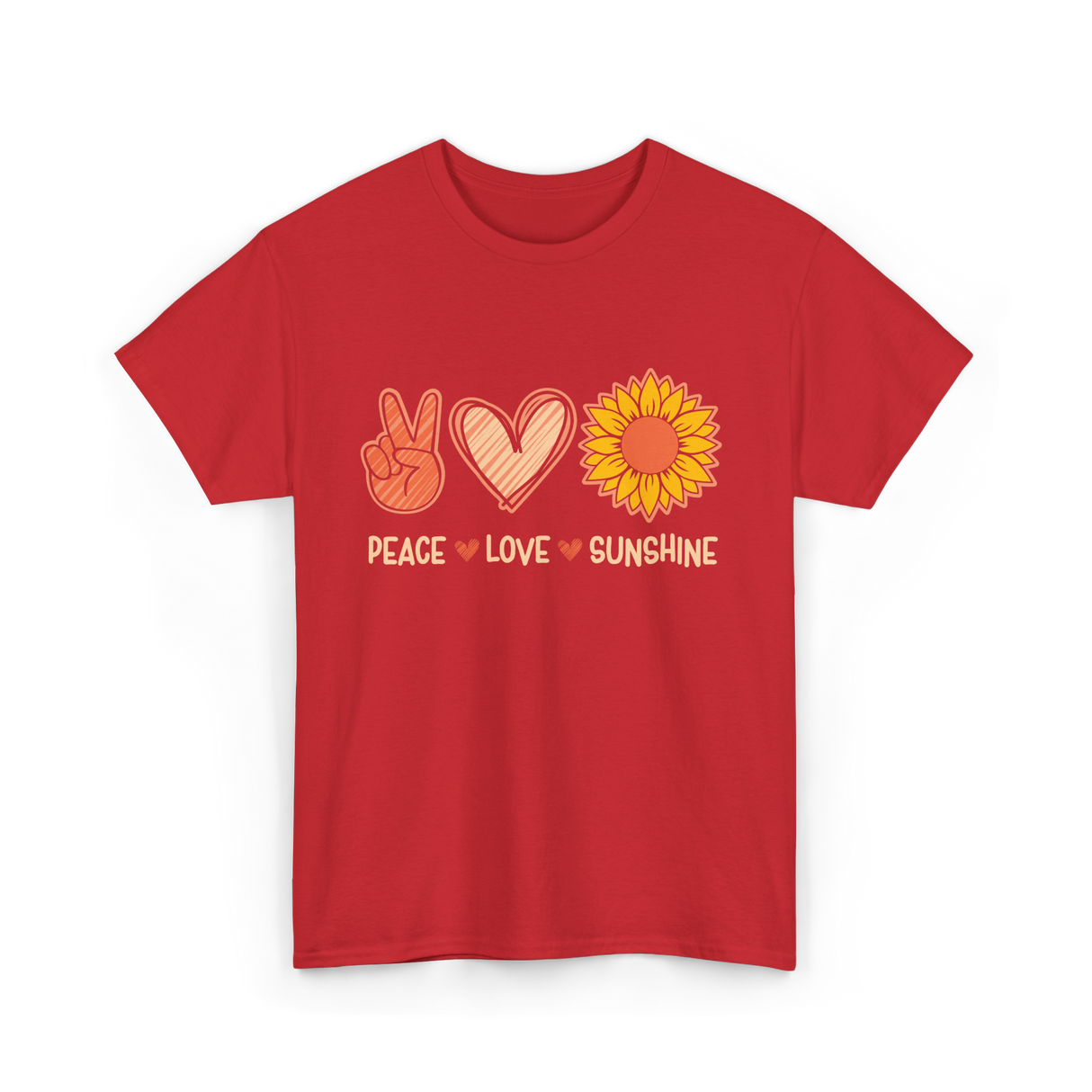 Peace Love Sunshine Sunshine Lover T-Shirt - Red