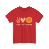 Peace Love Sunshine Sunshine Lover T-Shirt - Red