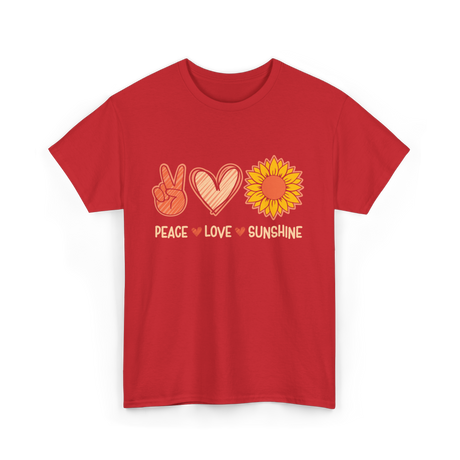 Peace Love Sunshine Sunshine Lover T-Shirt - Red