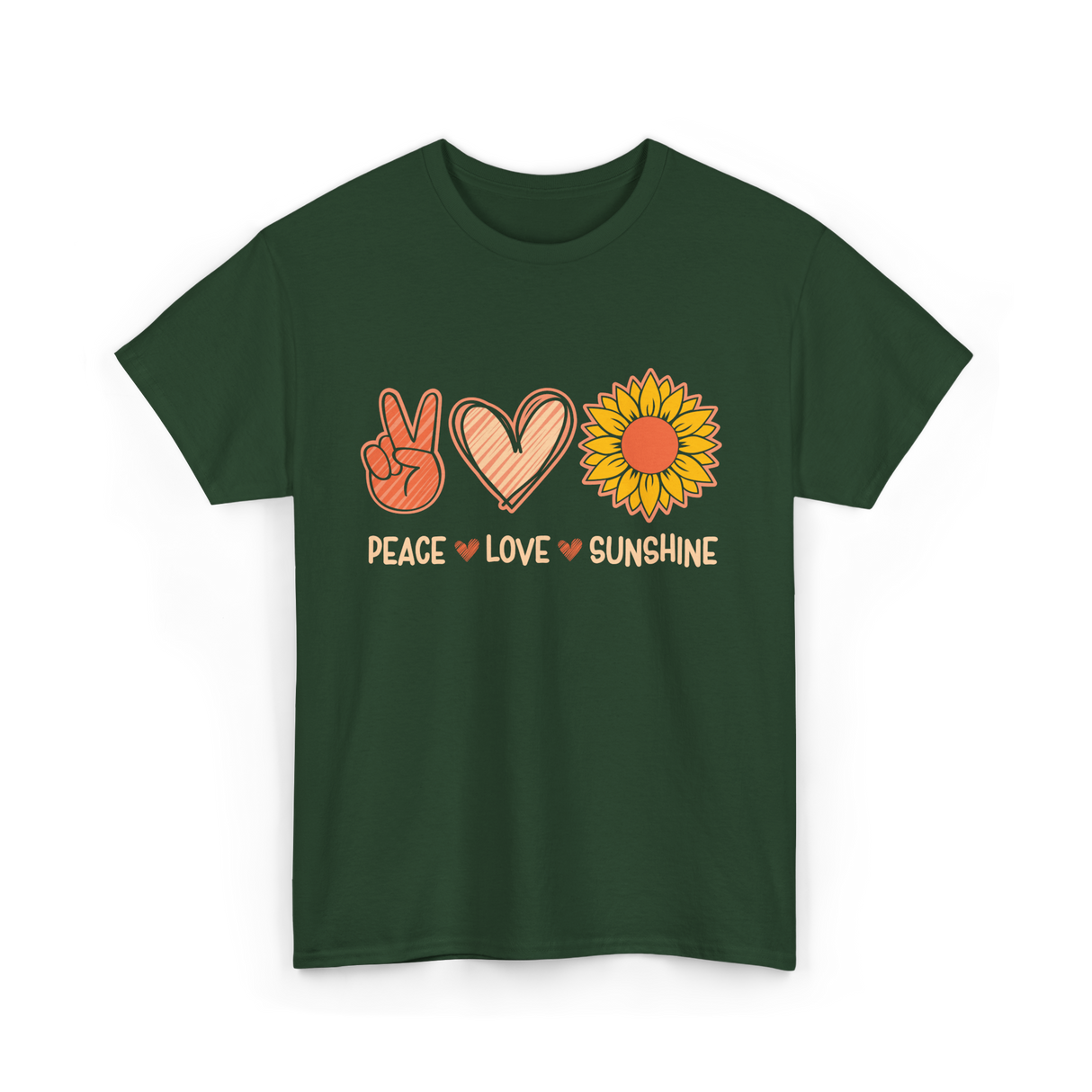 Peace Love Sunshine Sunshine Lover T-Shirt - Forest Green