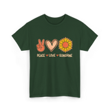 Peace Love Sunshine Sunshine Lover T-Shirt - Forest Green