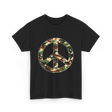 Peace Sign Camouflage Military T-Shirt - Black