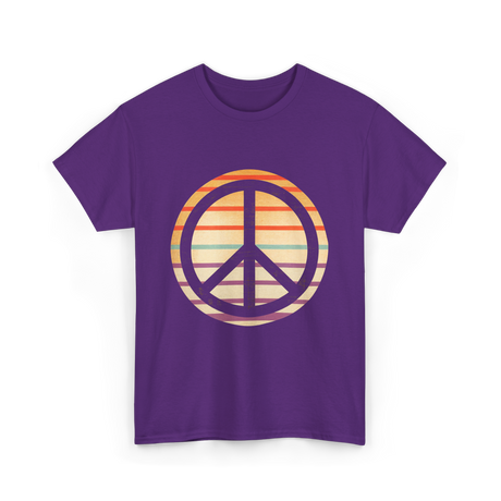 Peace Sign Retro Vibe T-Shirt - Purple