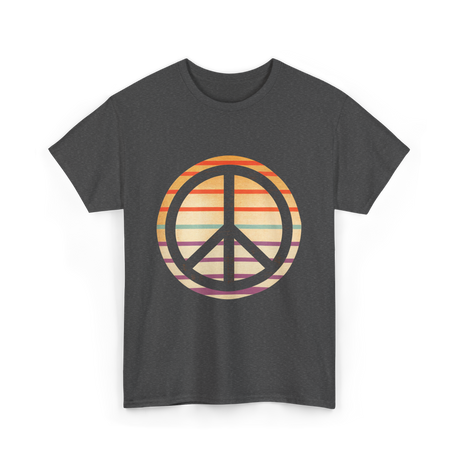 Peace Sign Retro Vibe T-Shirt - Dark Heather