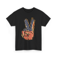 Peace Sign Vintage American T-Shirt - Black