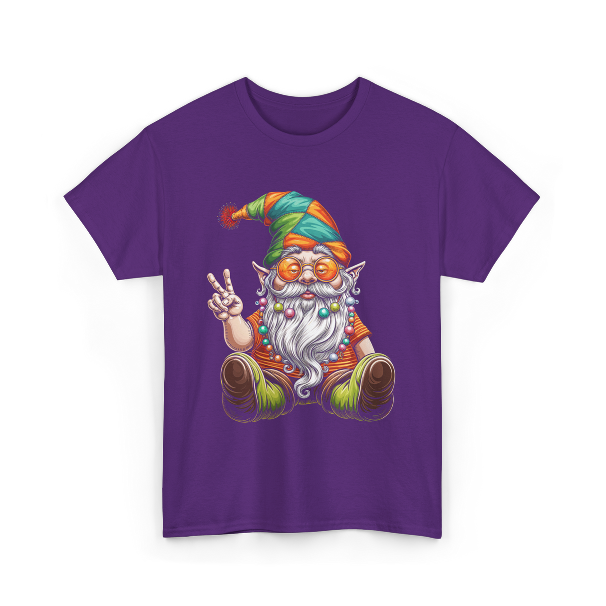 Peaceful Gnome T-Shirt - Purple