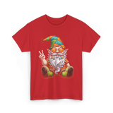 Peaceful Gnome T-Shirt - Red