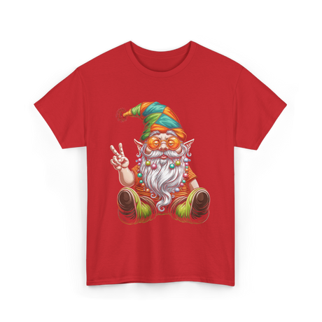 Peaceful Gnome T-Shirt - Red