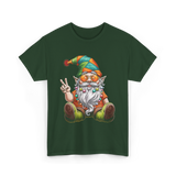 Peaceful Gnome T-Shirt - Forest Green