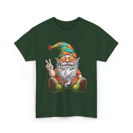 Peaceful Gnome T-Shirt - Forest Green