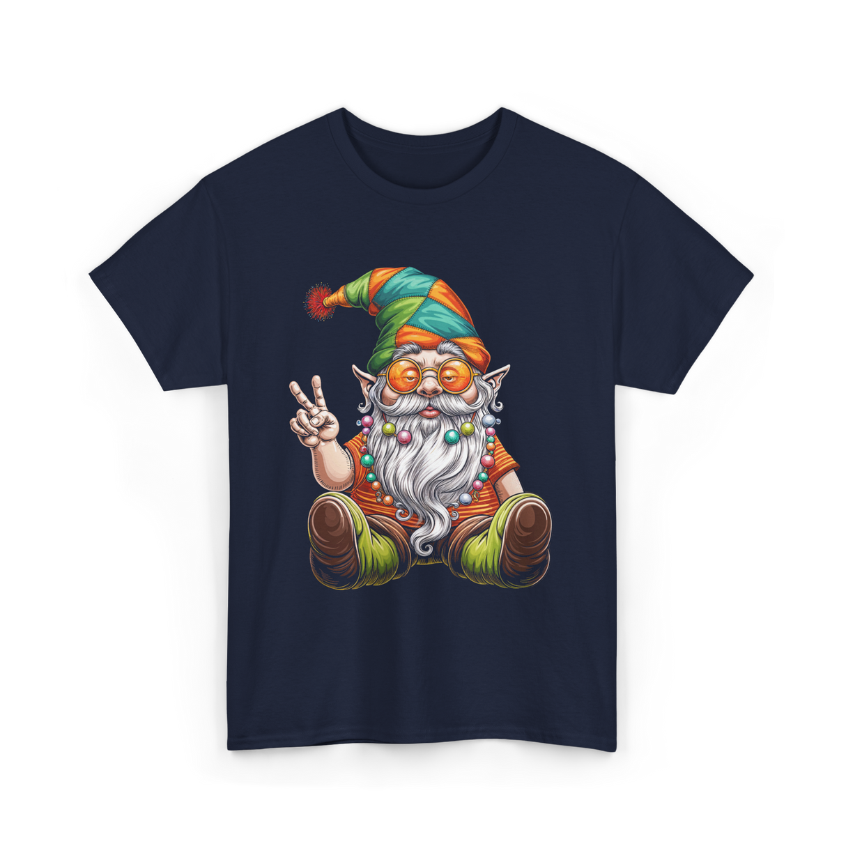 Peaceful Gnome T-Shirt - Navy