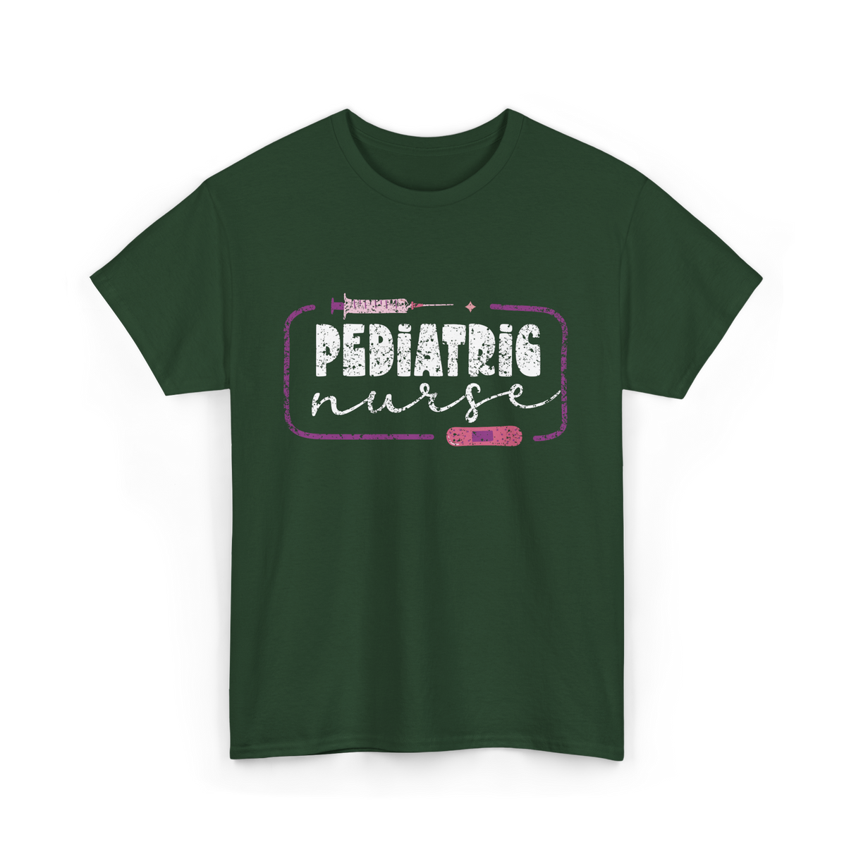 Pediatric Nurse Nurse Nursing T-Shirt - Forest Green