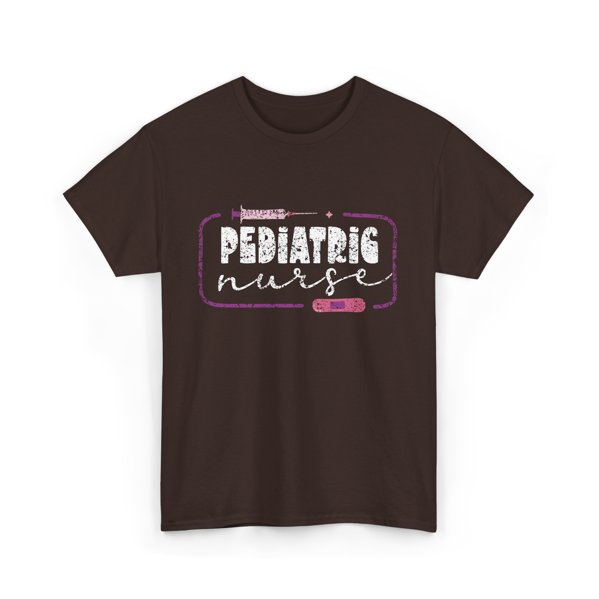 Pediatric Nurse Nurse Nursing T-Shirt - Dark Chocolate