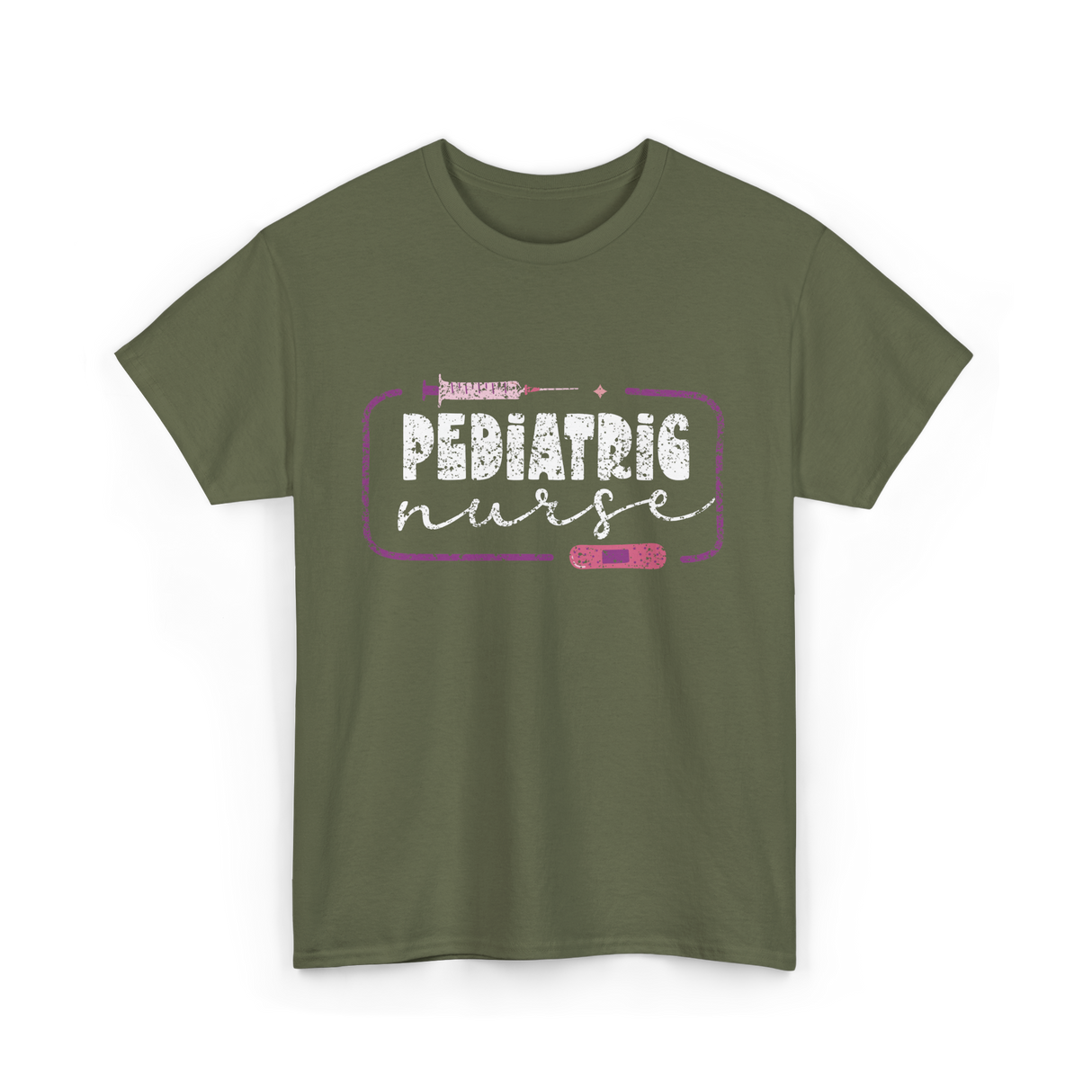 Pediatric Nurse Nurse Nursing T-Shirt - Military Green