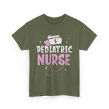 Pediatric Nurse Nursing Pediatrician T-Shirt - Military Green