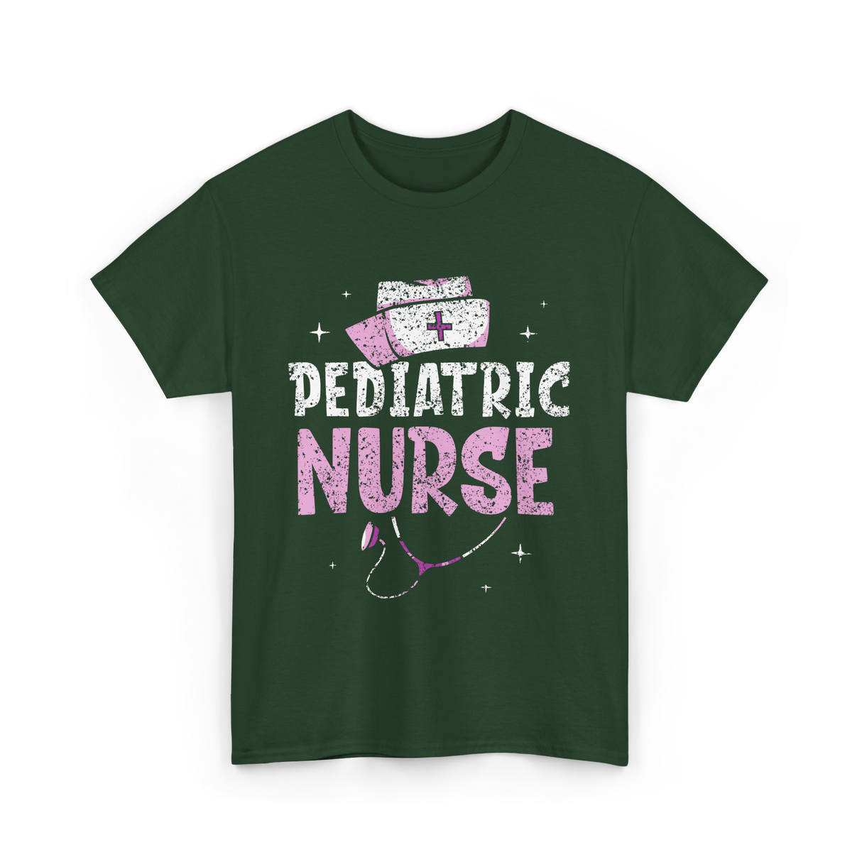 Pediatric Nurse Nursing Pediatrician T-Shirt - Forest Green