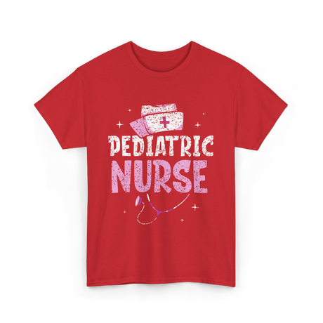 Pediatric Nurse Nursing Pediatrician T-Shirt - Red