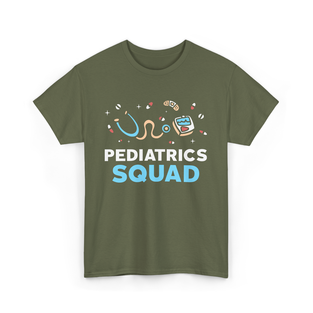 Pediatrics Squad Nurse Pediatrics T-Shirt - Military Green