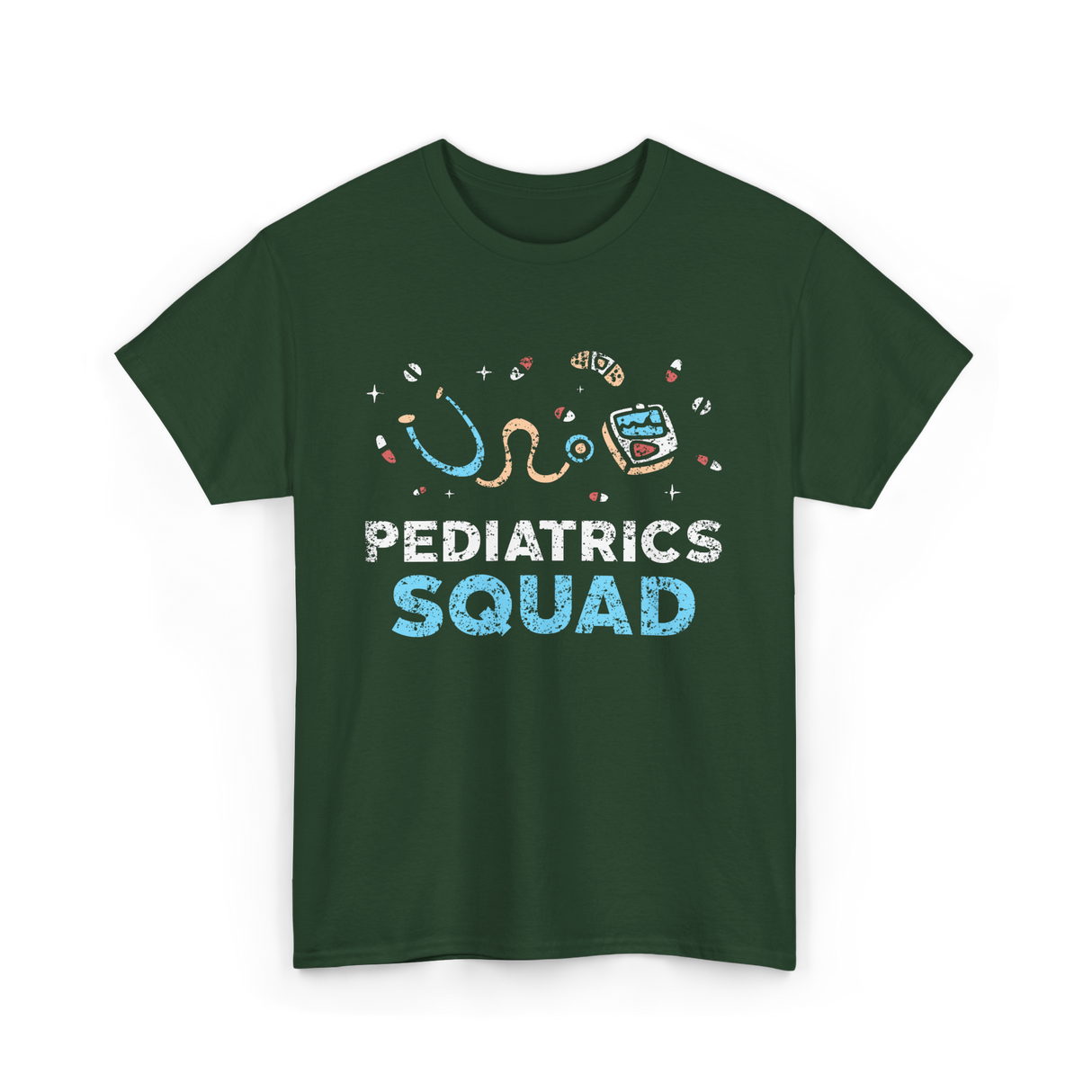 Pediatrics Squad Pediatric Nurse T-Shirt - Forest Green