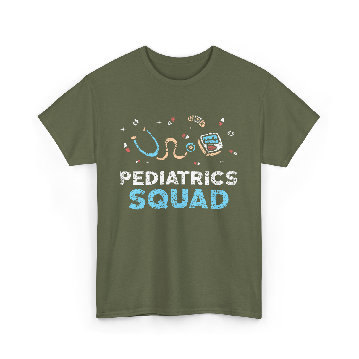 Pediatrics Squad Pediatric Nurse T-Shirt - Military Green