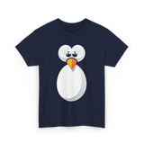 Penguin Face Cute Design Penguin T-Shirt - Navy