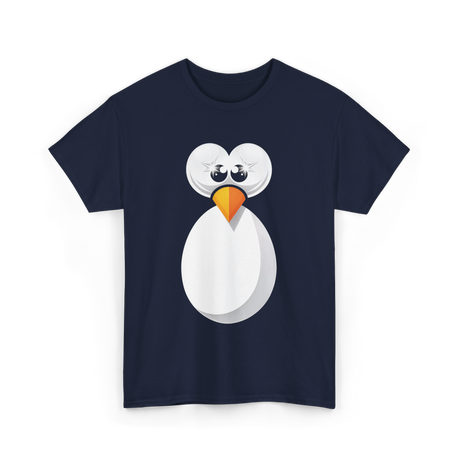 Penguin Face Cute Design Penguin T-Shirt - Navy