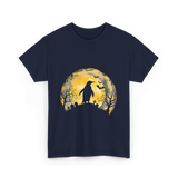 Penguin Halloween Moon Penguin T-Shirt - Navy