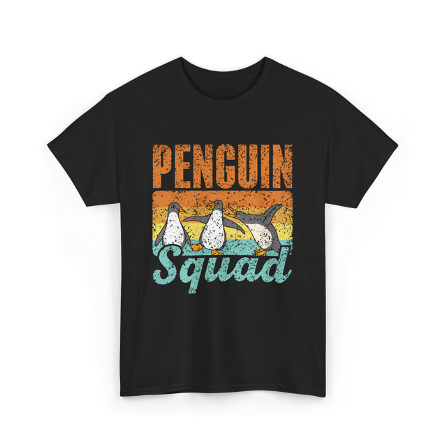 Penguin Squad Penguins Animal Lover T-Shirt - Black