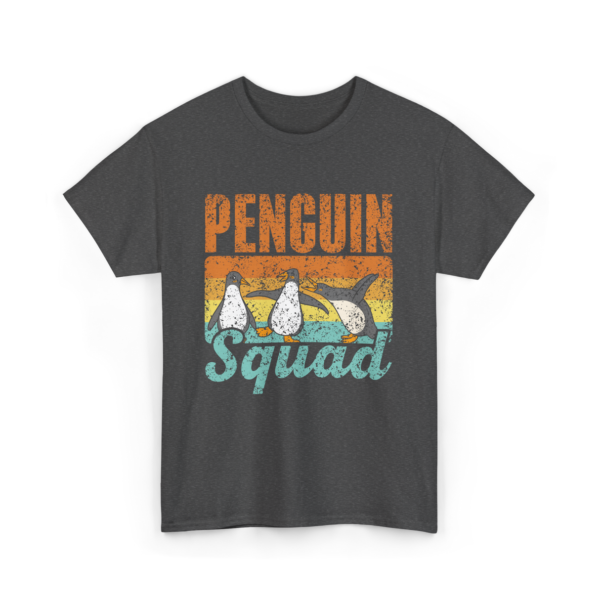 Penguin Squad Penguins Animal Lover T-Shirt - Dark Heather