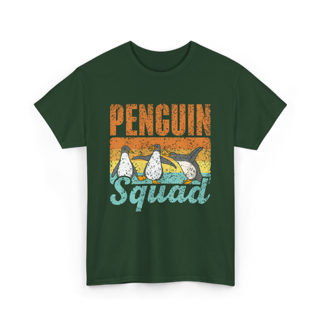 Penguin Squad Penguins Animal Lover T-Shirt - Forest Green