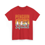 Penguin Squad Penguins Animal Lover T-Shirt - Red