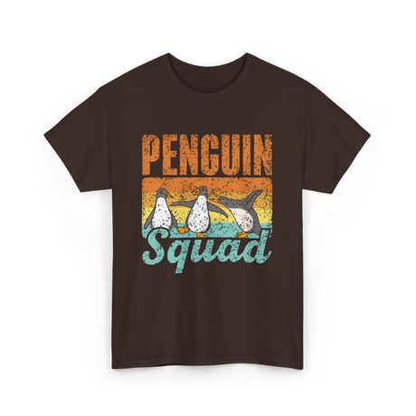 Penguin Squad Penguins Animal Lover T-Shirt - Dark Chocolate