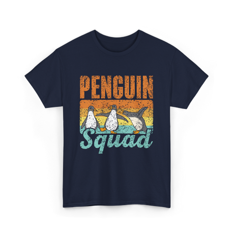 Penguin Squad Penguins Animal Lover T-Shirt - Navy