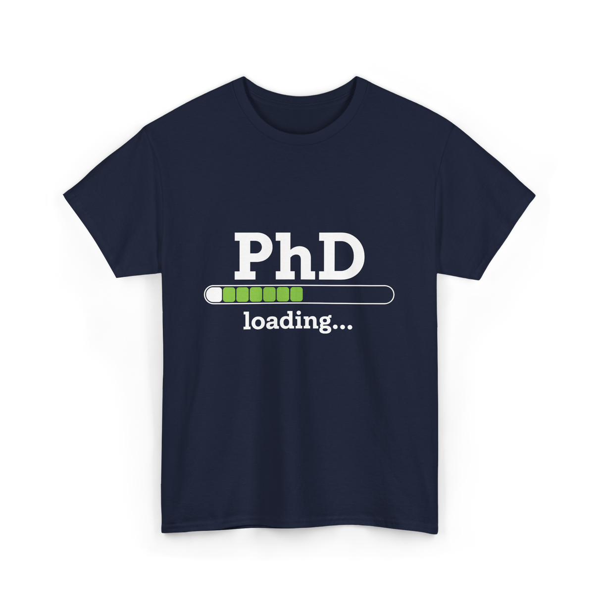 PhD Loading Academic Progress T-Shirt - Navy