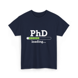 PhD Loading Academic Progress T-Shirt - Navy