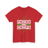 Phish And Chips Hacking Hacker T-Shirt - Red