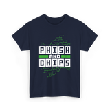 Phish And Chips Hacking Hacker T-Shirt - Navy