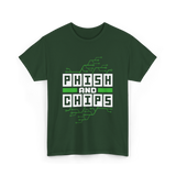 Phish And Chips Hacking Hacker T-Shirt - Forest Green