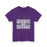 Phish And Chips Hacking Hacker T-Shirt - Purple