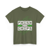 Phish And Chips Hacking Hacker T-Shirt - Military Green