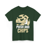 Phish And Chips Hacking Humor T-Shirt - Forest Green